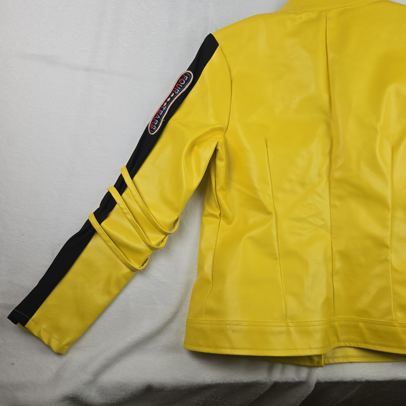 Kill Bill Vol I &II Miramax Uma Costume Jacket Faux Leather Yellow Large Cosplay