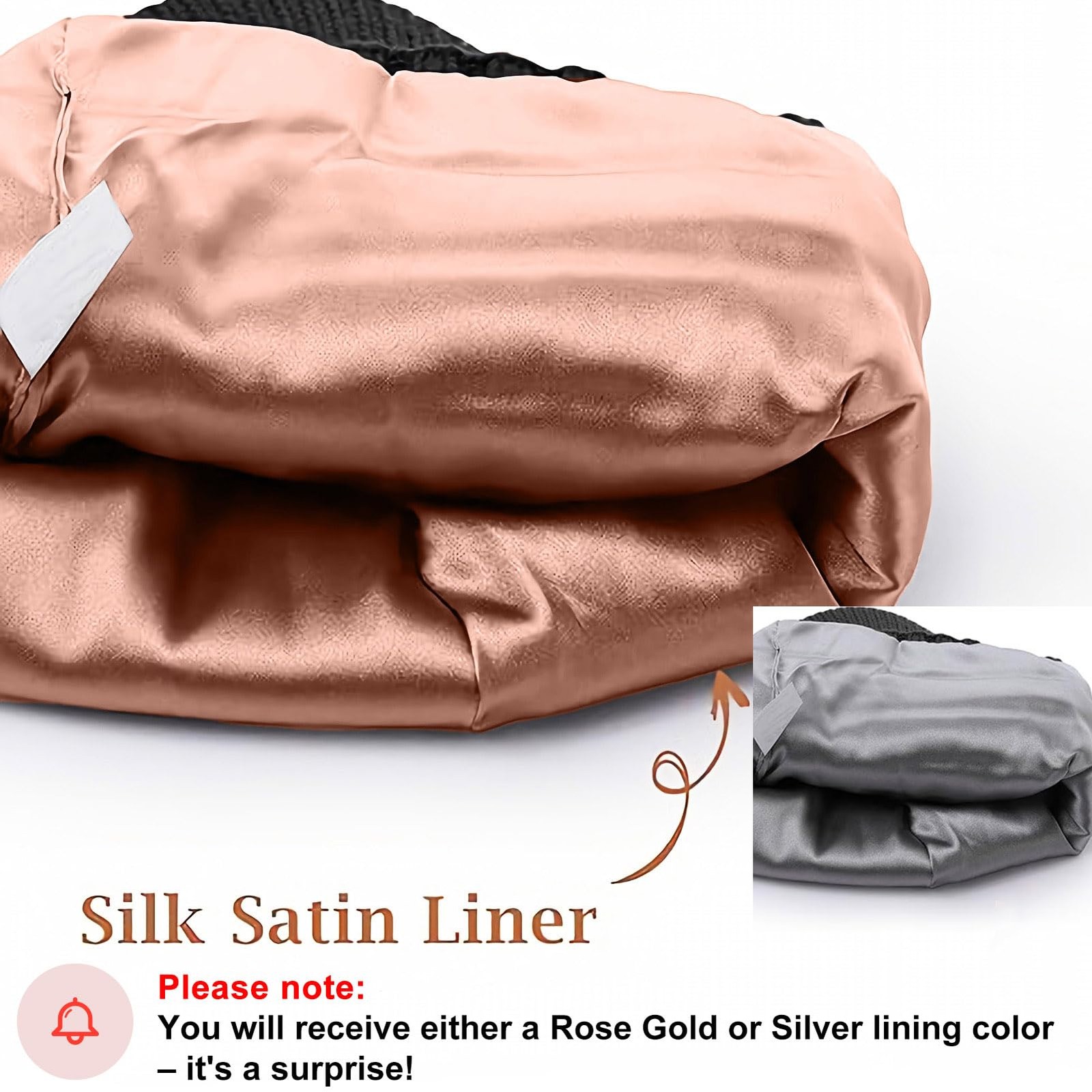 LiuSuper Satin Lined Beanie for Women Men, Silk Winter One Size, Beige