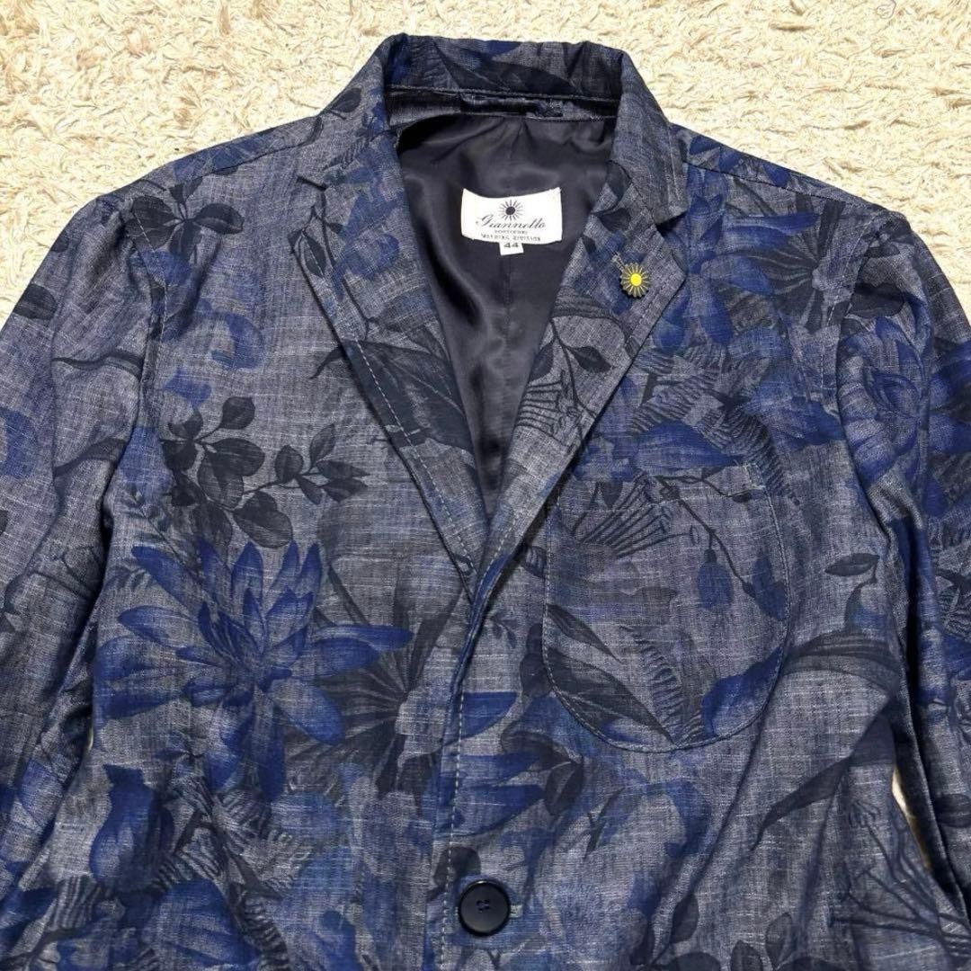 Jeannette Floral Pattern Jacket Vest Set 44 Italy 2-Piece Used