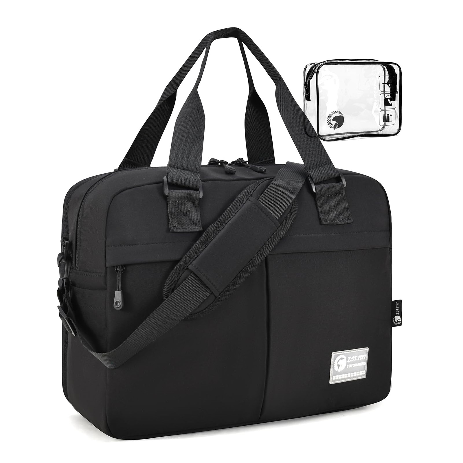 BAGZY 40x30x15cm Personal Item Travel Bag 15.8 x 7.9 x 11.8 inches, Black