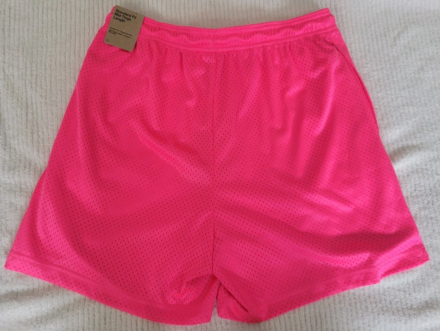 Nike Men’s Active Short, L Dri Fit Pink 5″ Short, Standard Fit Mid Thigh Length