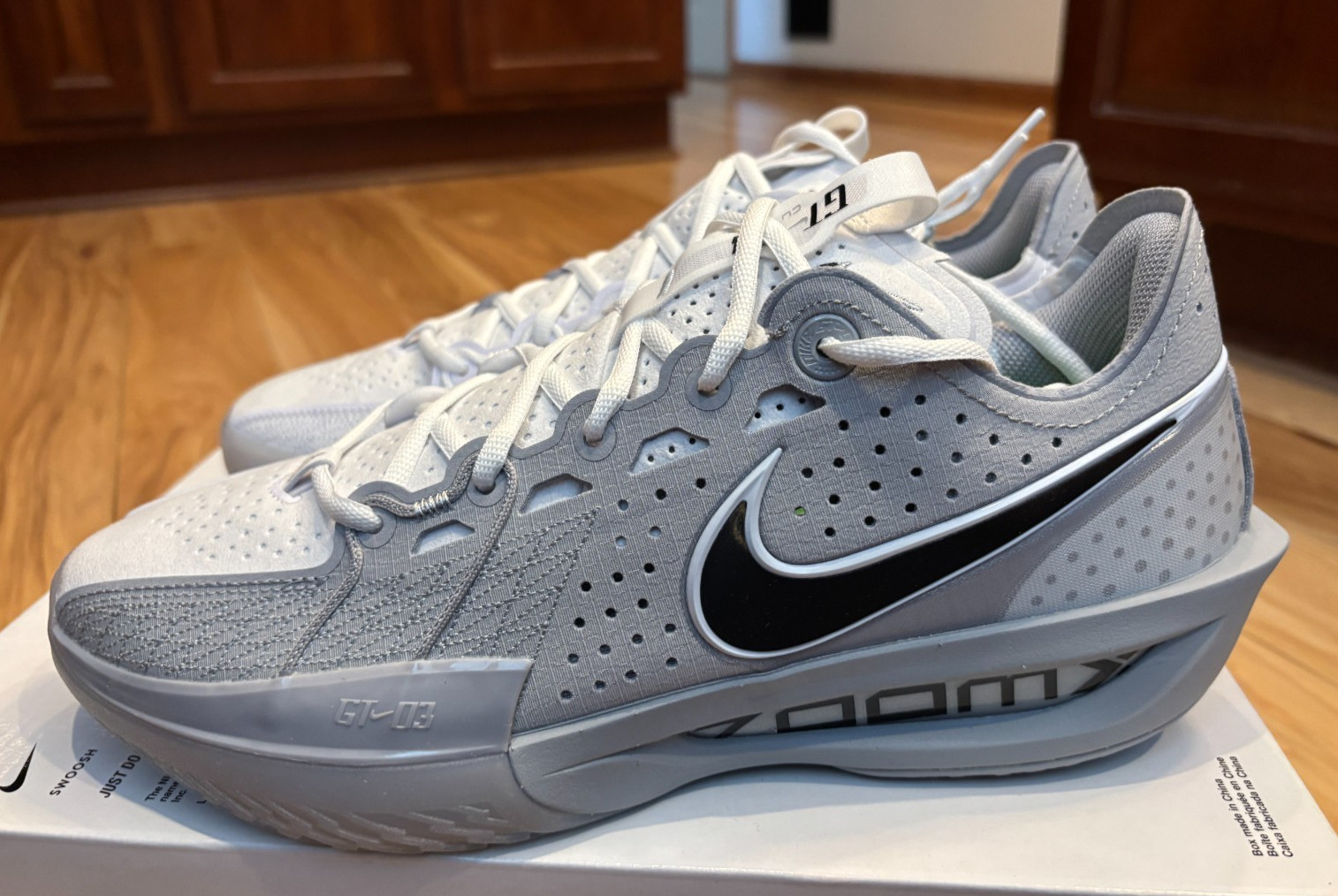 Nike G.T. Cut 3 Wolf Grey Black White IB4458 002 Men’s Size 10