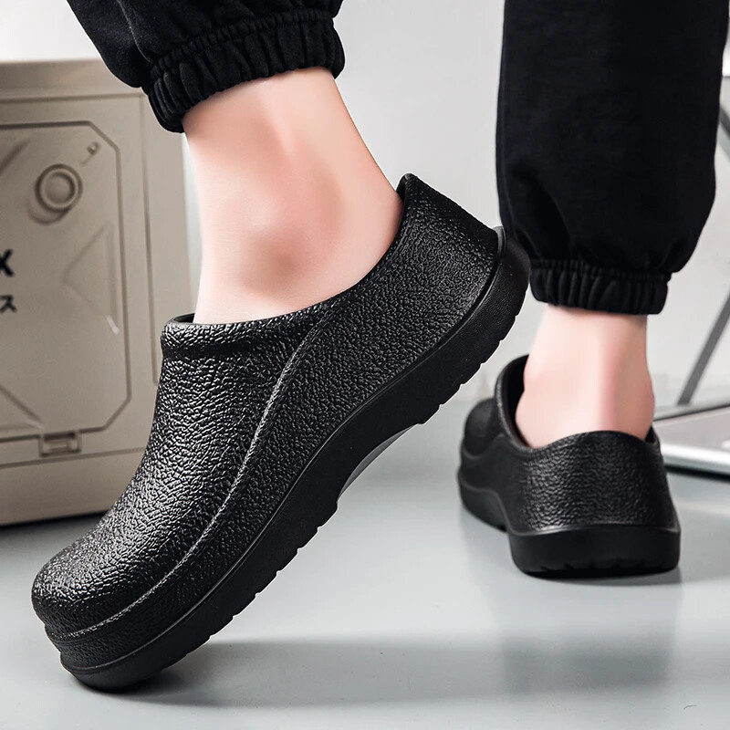 Men’s Chef Shoes Water-proof Oil-proof Kitchen Shoes Non-slip Garden Clogs
