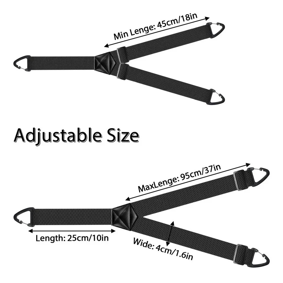 Heavy Duty Elastic Suspenders for Men Trouser Pants Braces Strap Work Belt UK
