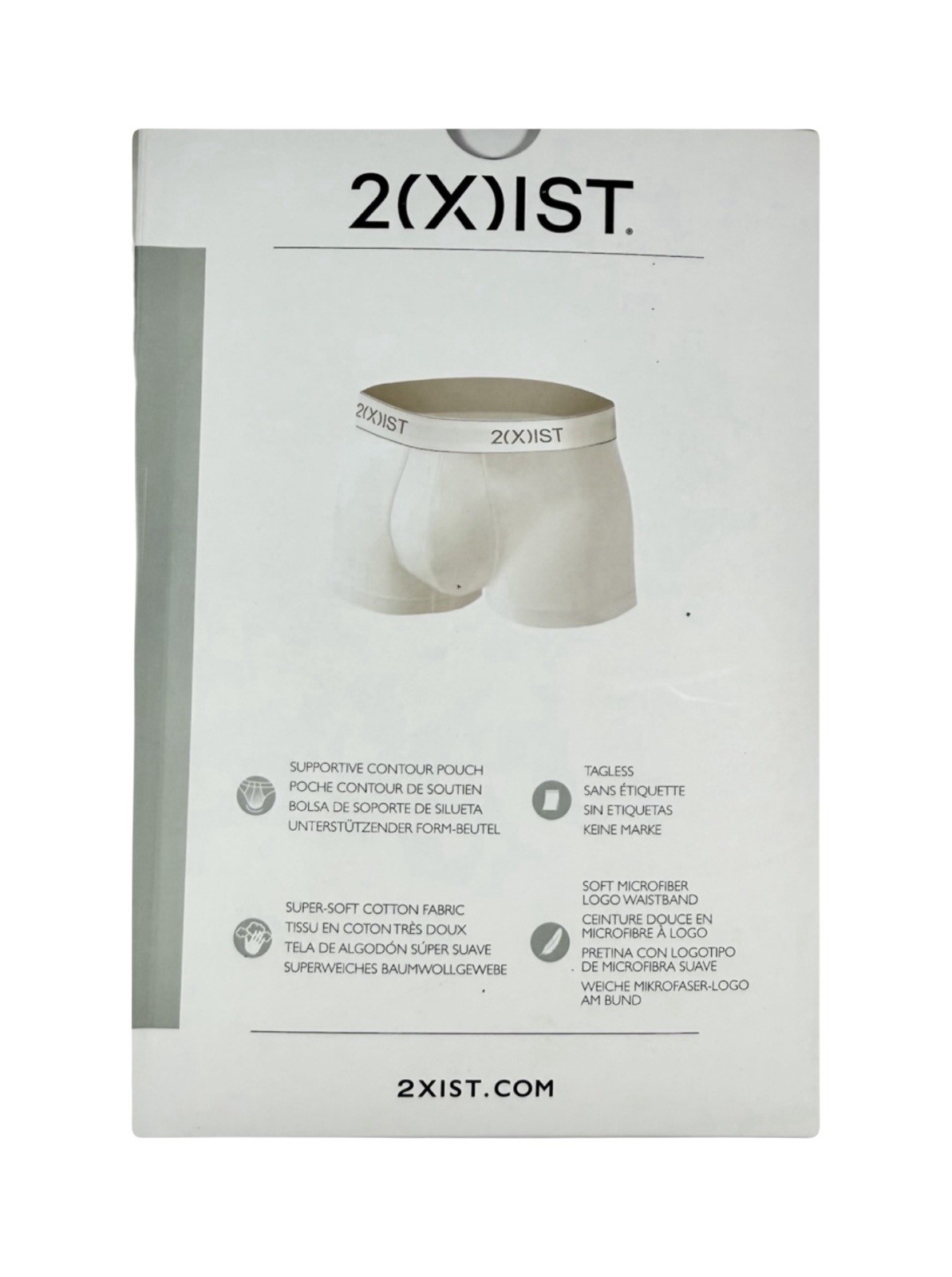 NWT 2(X)IST. Sz M. 3 Pack. Essential Cotton No Show Trunk. Multi. MSRP $39.00