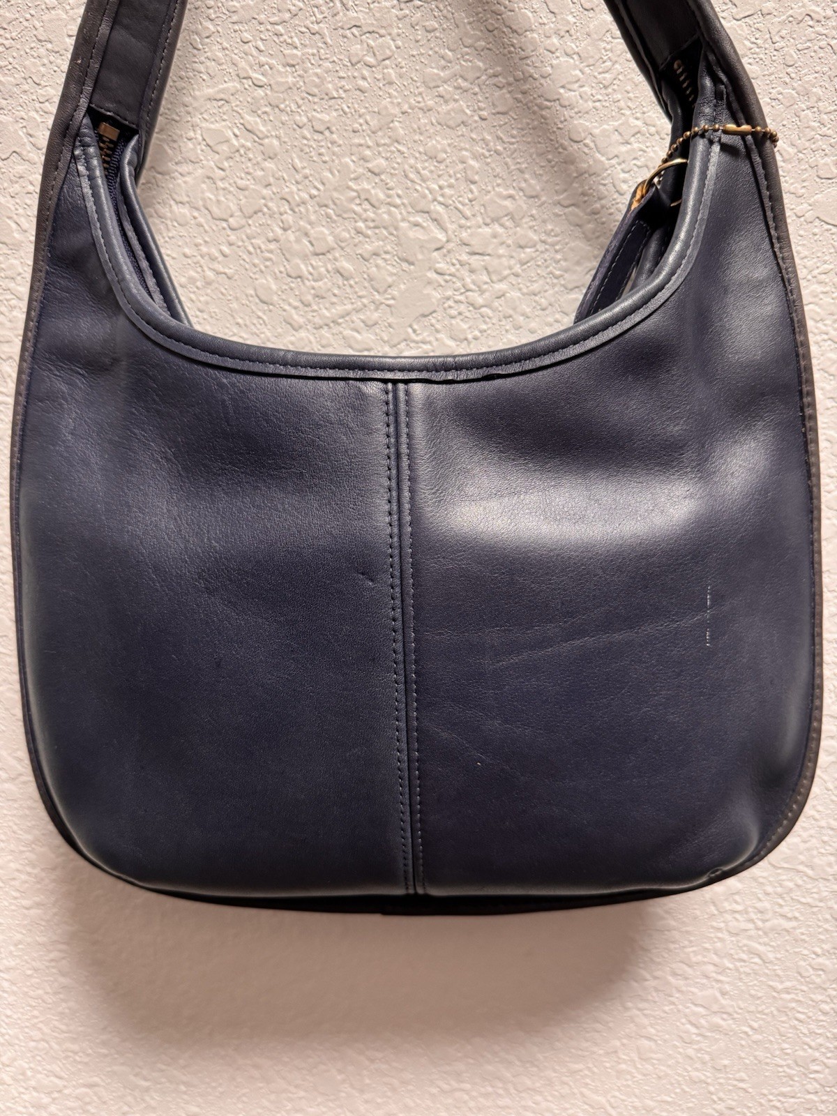 Coach Ergo Shoulder Bag 9025 Blue Leather Vintage Handbag Purse