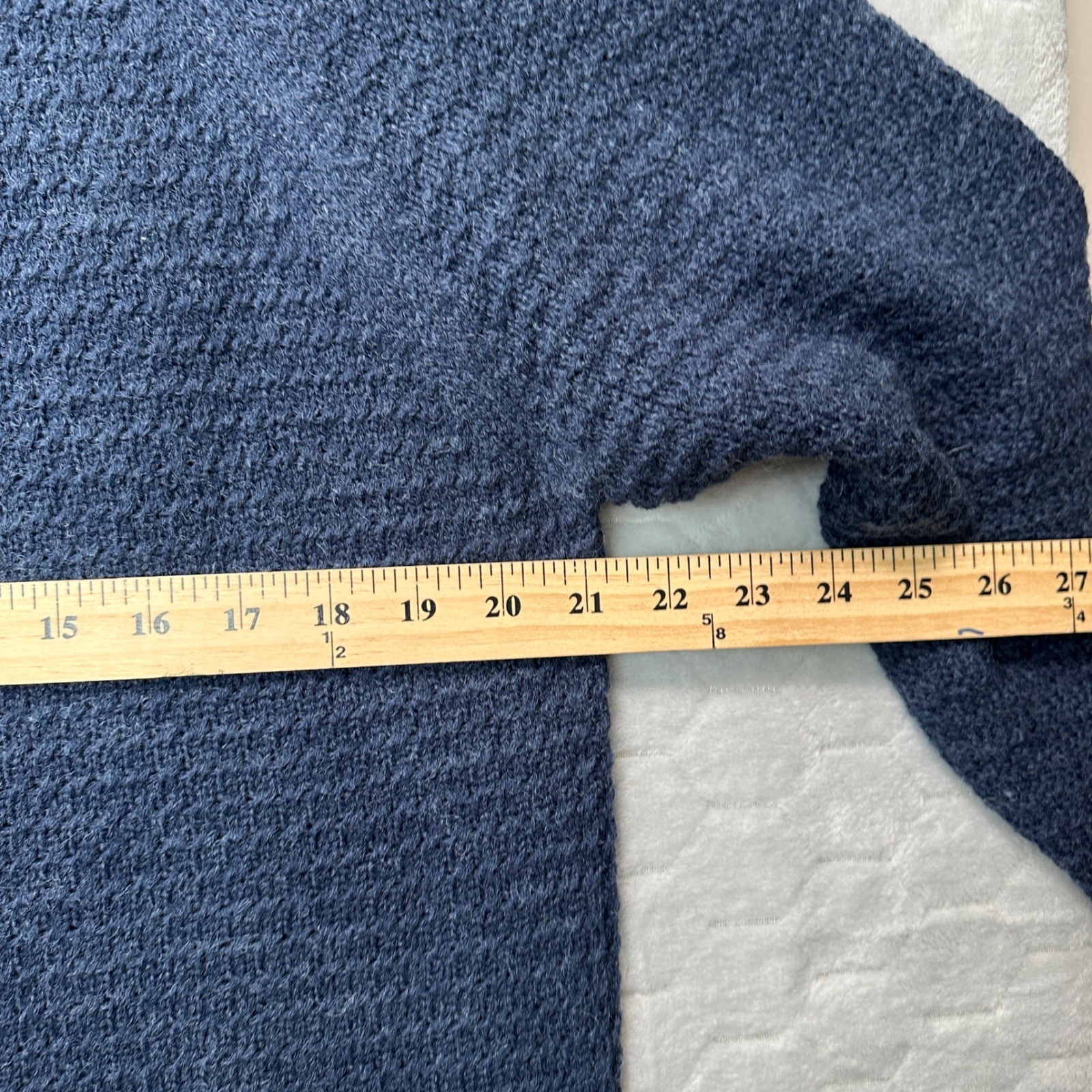 Emerald Isle Knitwear Kenmare Sweater Large Blue Wool Blend Raglan L Fisherman