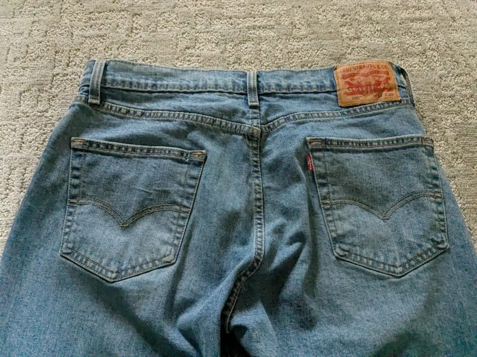 Levi’s Strauss Men’s Classic 505 Series Blue Denim Straight Leg Jeans Size 34/29