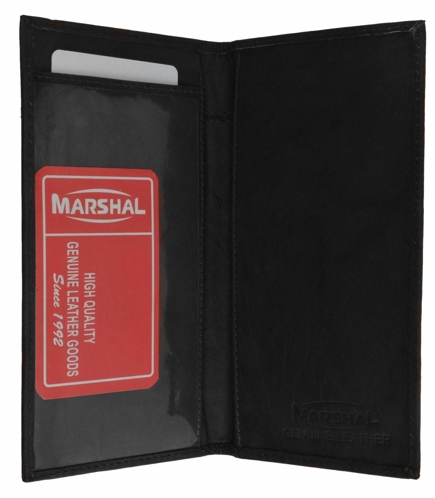 Checkbook Cover Holder Super Slim Plain Mens Womens Genuine Leather Cowhide New