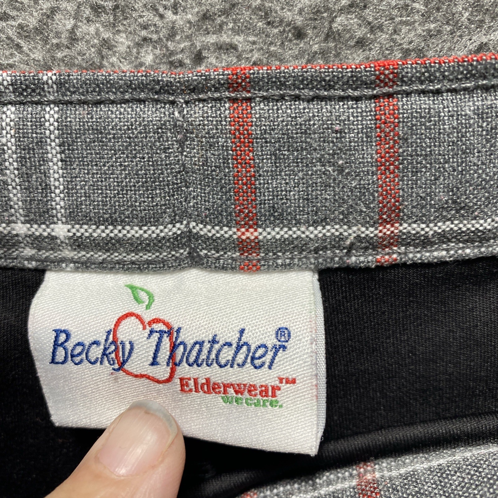 Becky Thatcher Elderwear Plaid School Long Skirt Size 14.5 Shorts Attached Gray