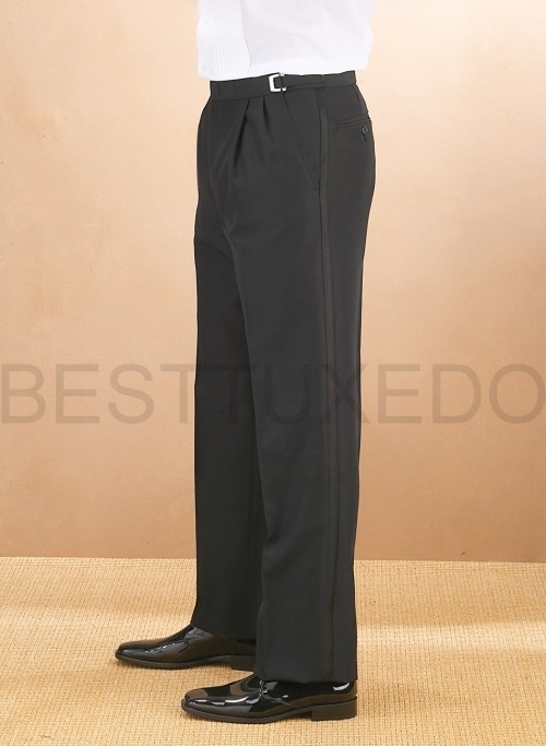 Men’s Adjustable waist Pleated front Formal Tuxedo Pants. Wedding, Prom, Dress