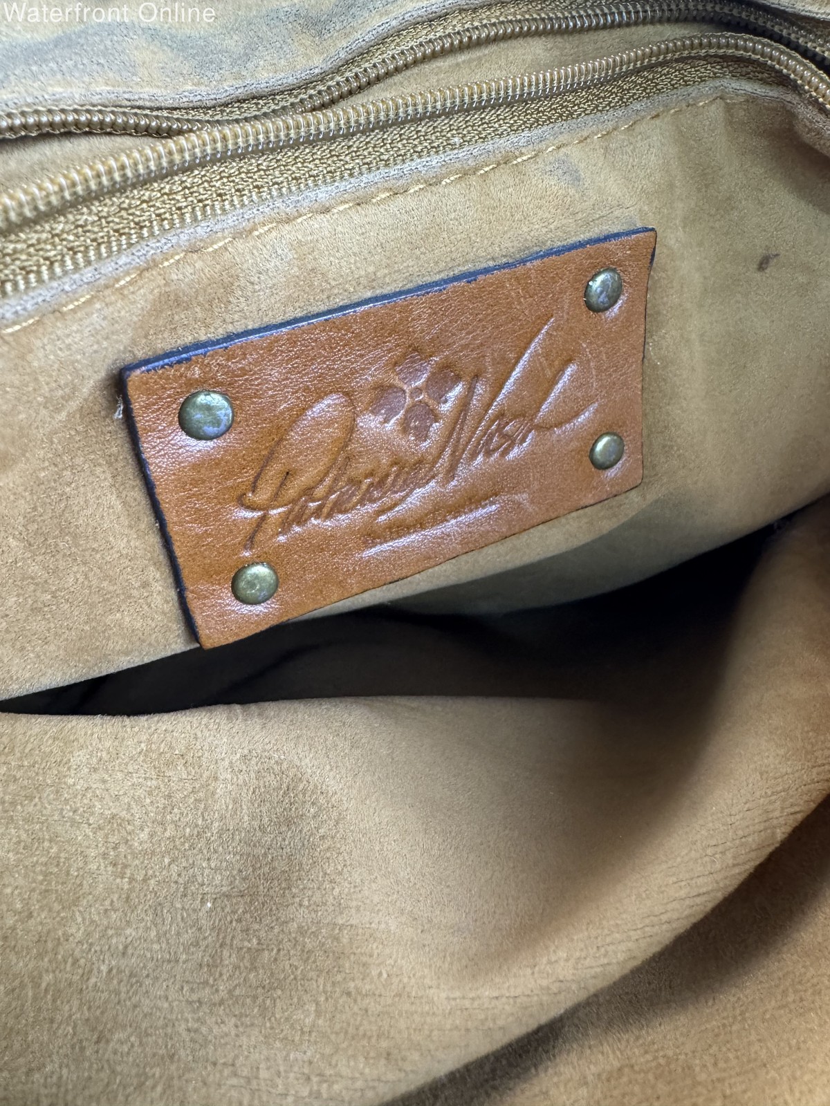 Patricia Nash Camila Italian Tooled Leather Saddle Bag Crossbody