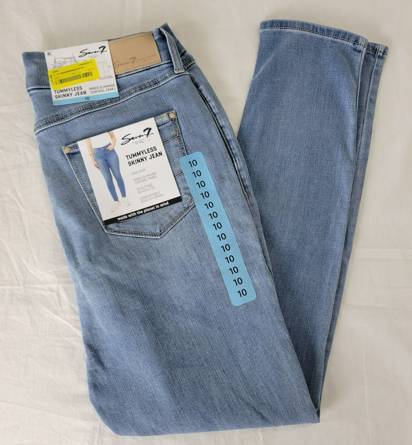 Seven7 Tummyless High Rise Comfy Stretch Skinny Jean Womens SZ 10 MARTINIQUE