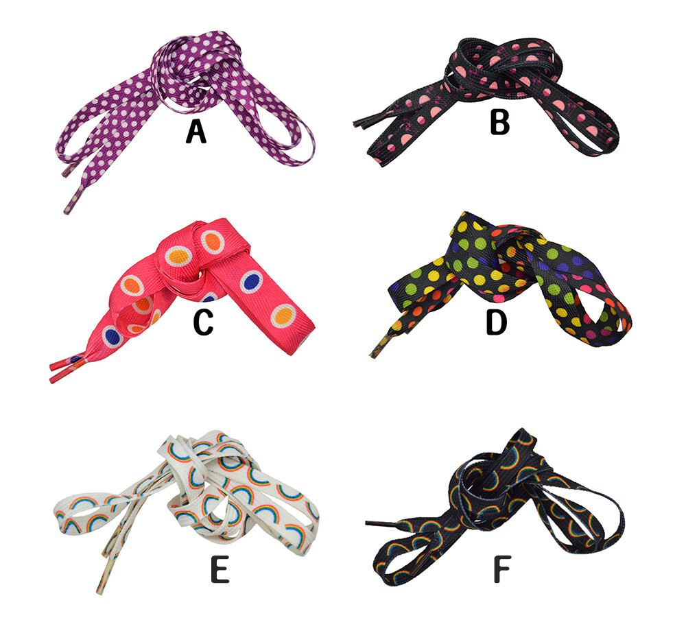 Fashion Flat Shoelaces “Polka dot” Sneakers Shoelace One Pair