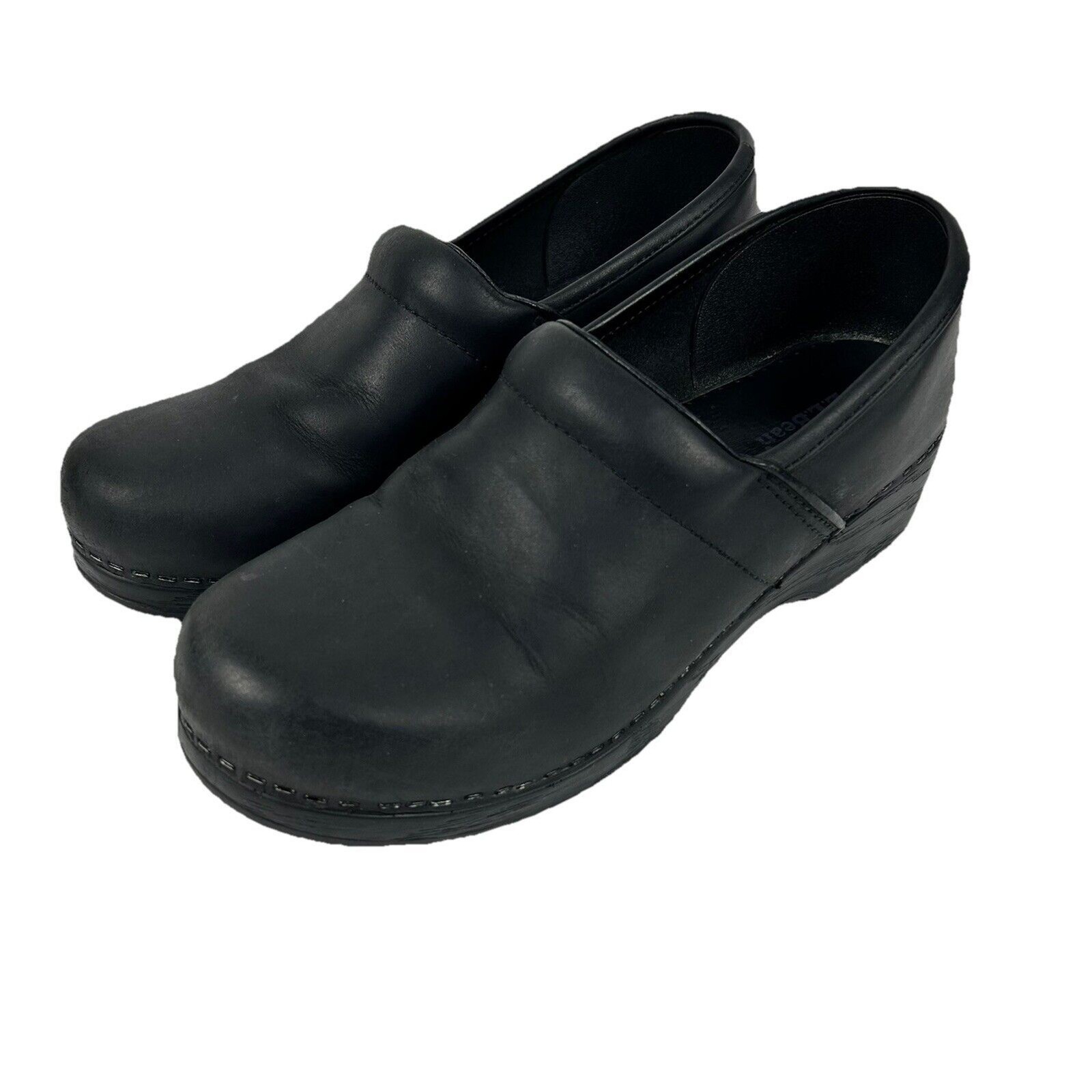 LL Bean Black 39 M 8 Slip On Casual Comfort Clog Shoe Mules Nurse Chef Vet