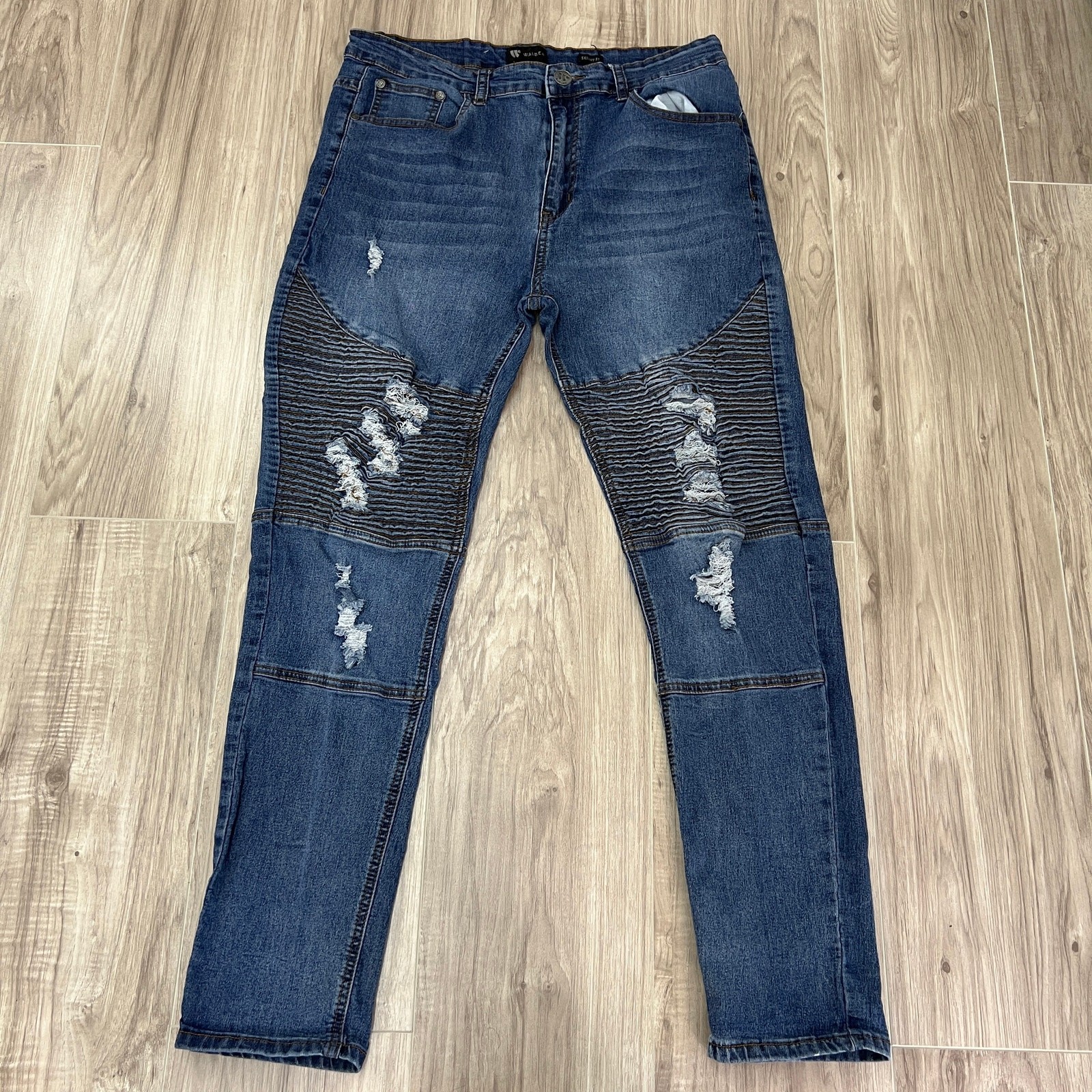 Waimea Men’s Skinny Fit Medium Wash Blue Jeans Size W36 L30