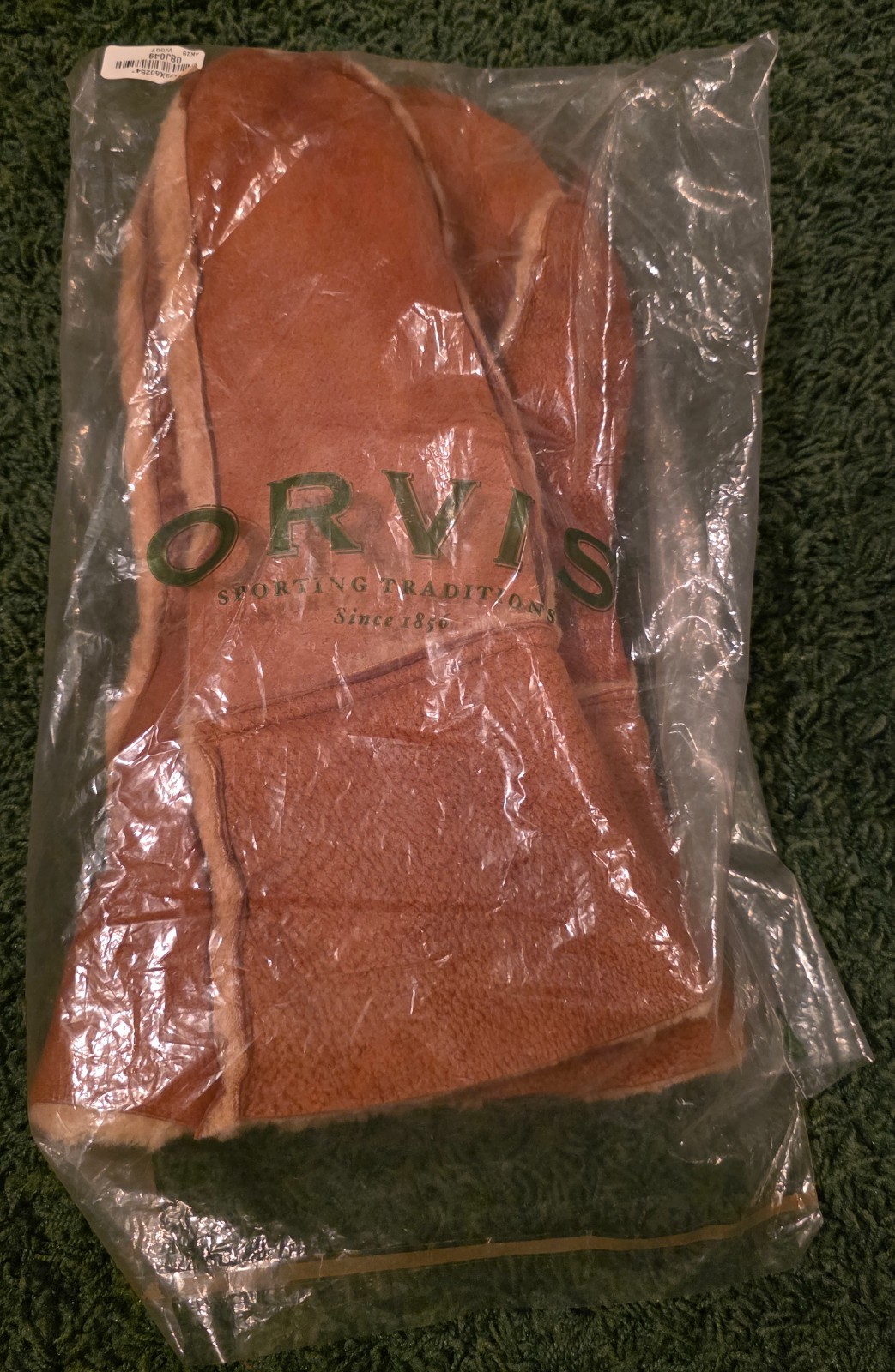 Orvis XL 15 1/2″ long Fleece Lined Leather Mittens