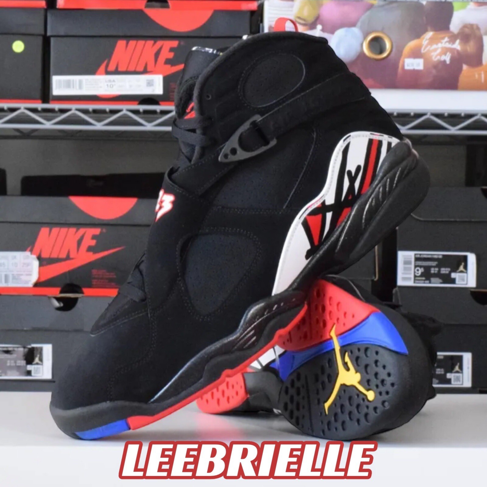 Nike Air Jordan 8 Retro PLAYOFFS Black True Red White 305381-062