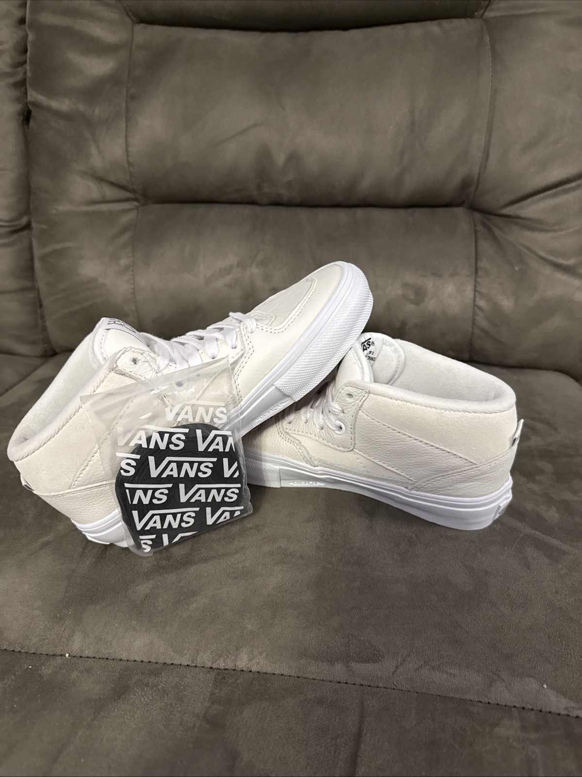 Vans Half Cab Skateboard Shoes White PopCush Duracap Men’s Size 4