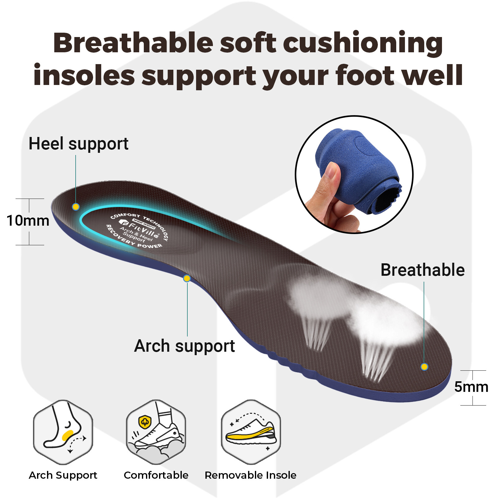 FitVille Diabetic Sandals for Men Casual Comfort Outdoor Sport Adjustable Shoes