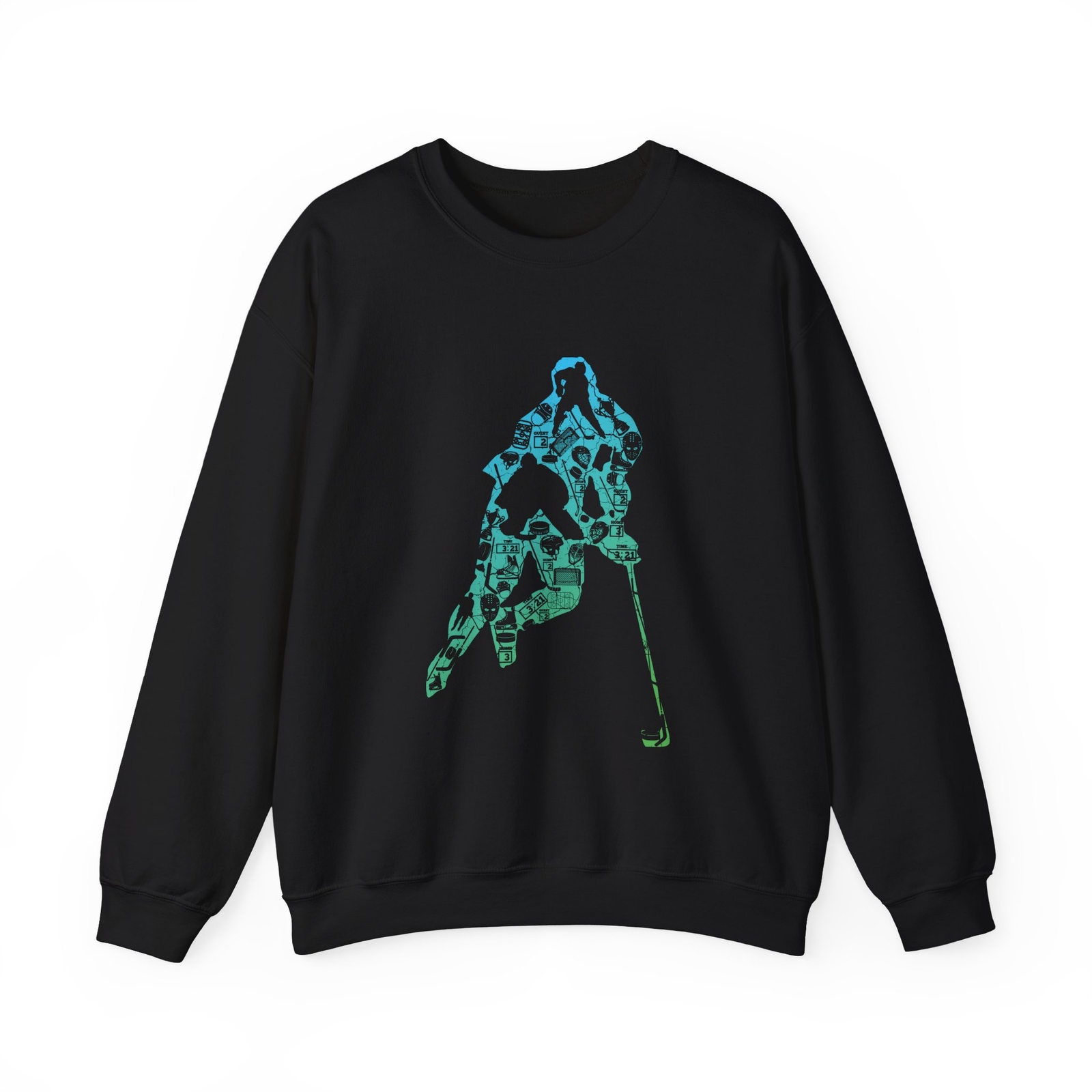 Ice Hockey Player Sweatshirt, Winter Sports Fans Hockey Lovers SWeatshirt