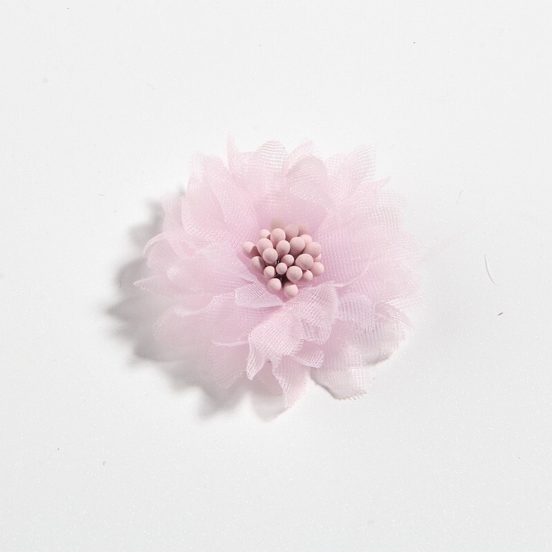 4CM 1.5″ Mini Chiffon Fabric Flower For Hair Accessories Artificial Hair Flowers