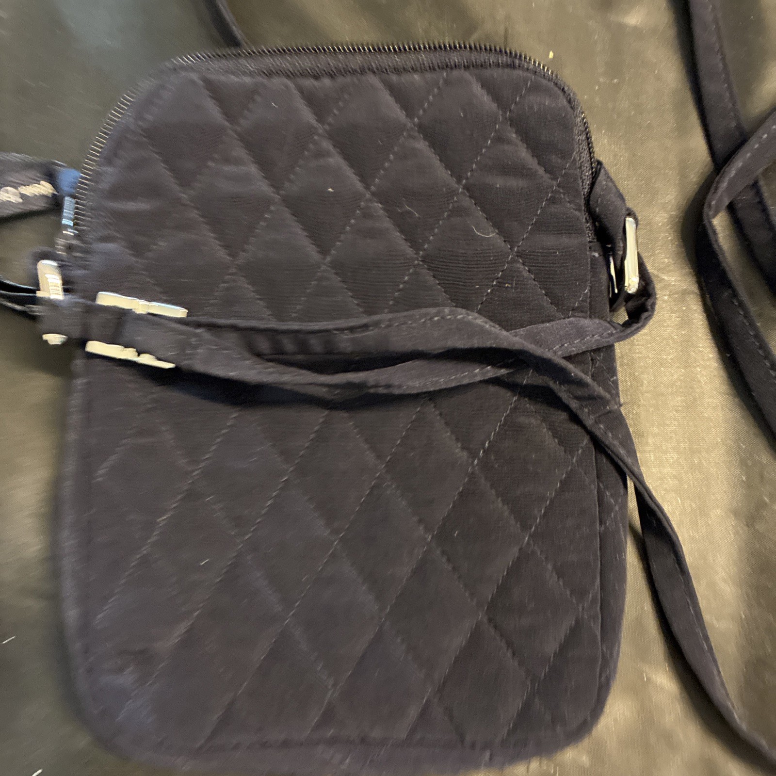 Vera Bradley Solid, Diamond Stitched AIO Crossbody, Performance Twill Navy