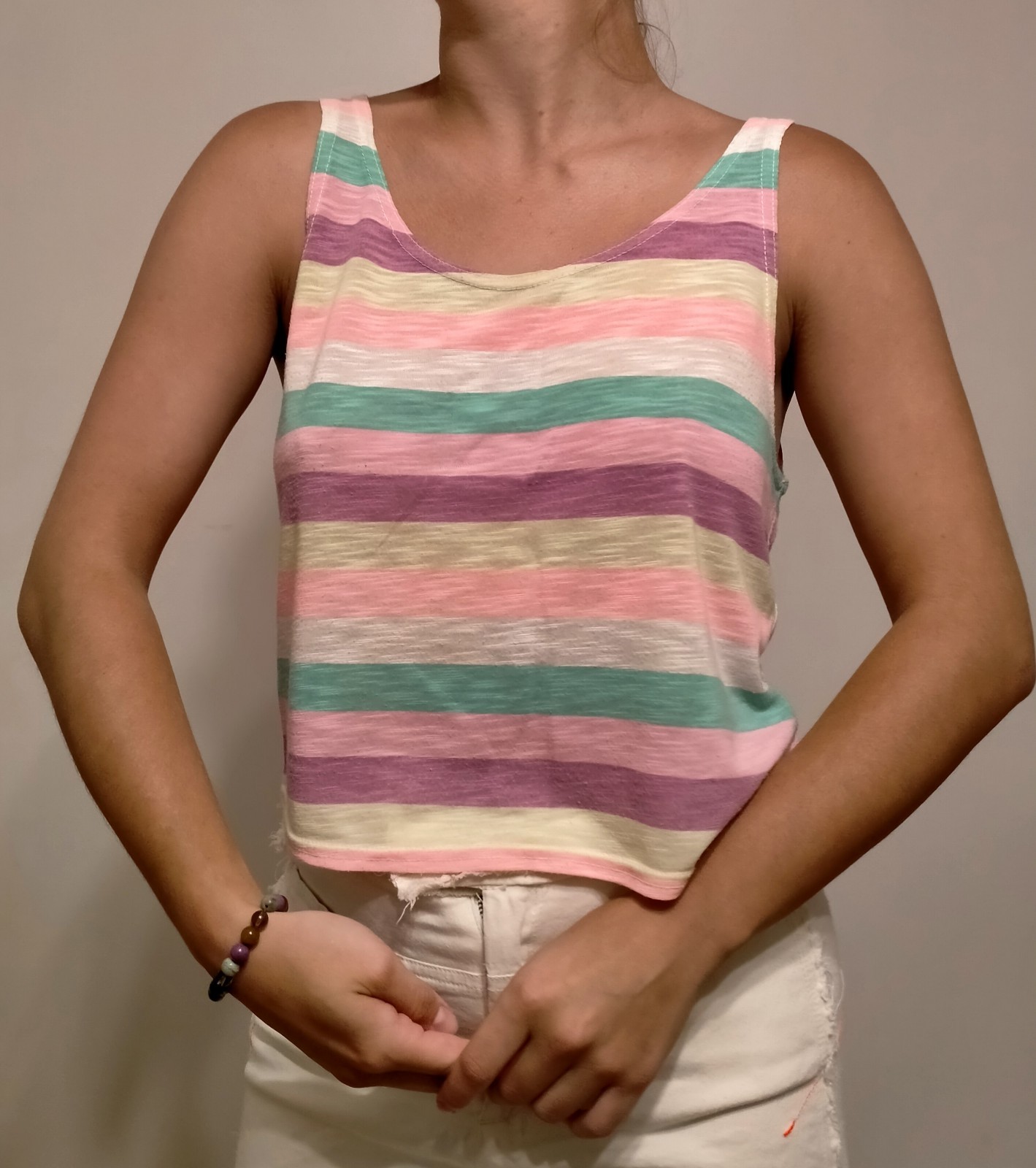 Supré Striped Crop Top XXS Bright striped crop top by Australia