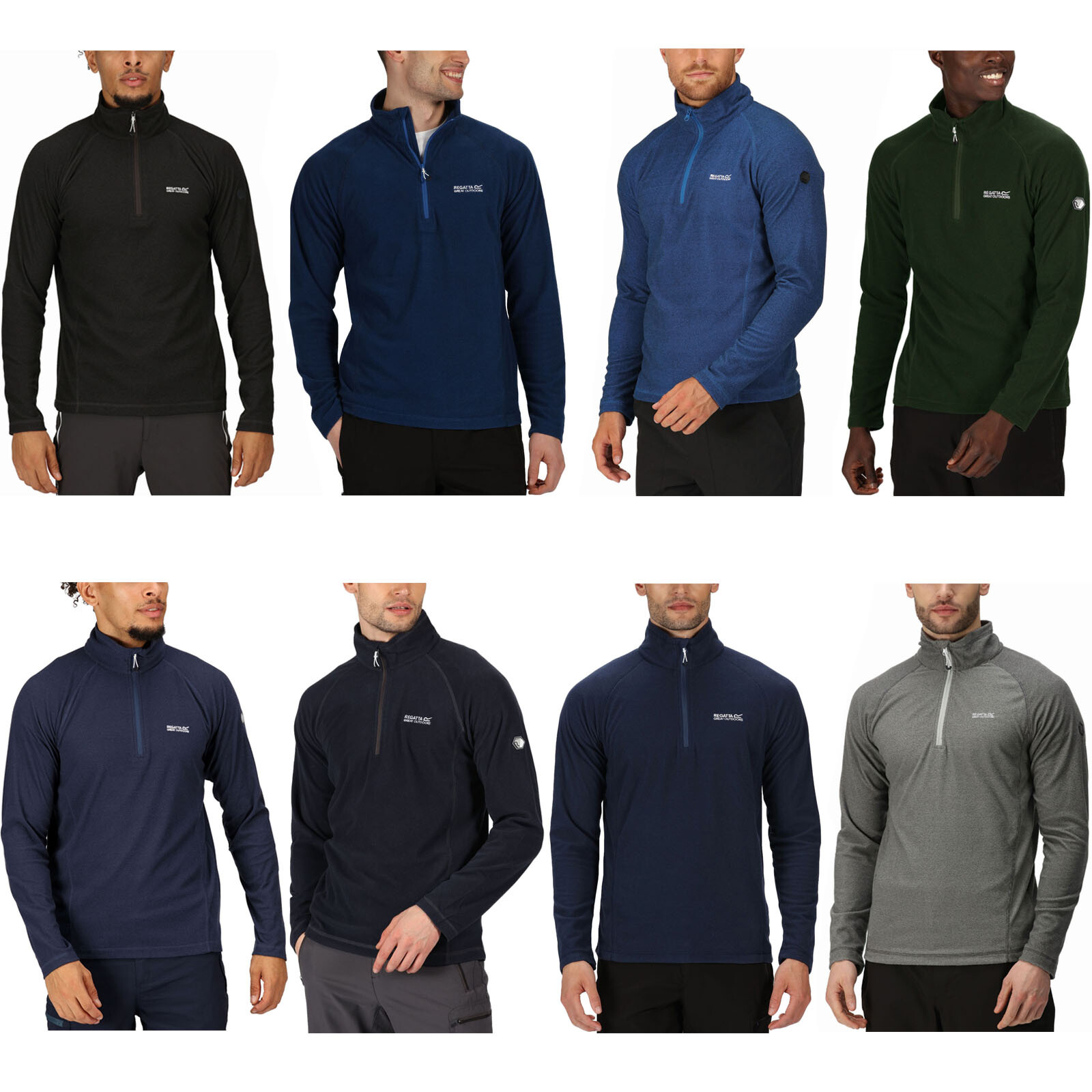 Regatta Mens Montes Lightweight 1/2 Zip Mini Stripe Outdoor Fleece Pullover
