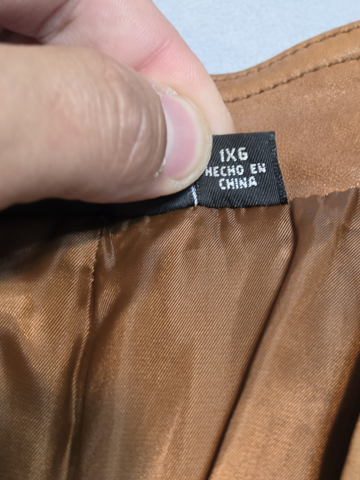 a.n.a Women’s Brown Genuine Leather Peplum Button Front Jacket Sz 1X NWT