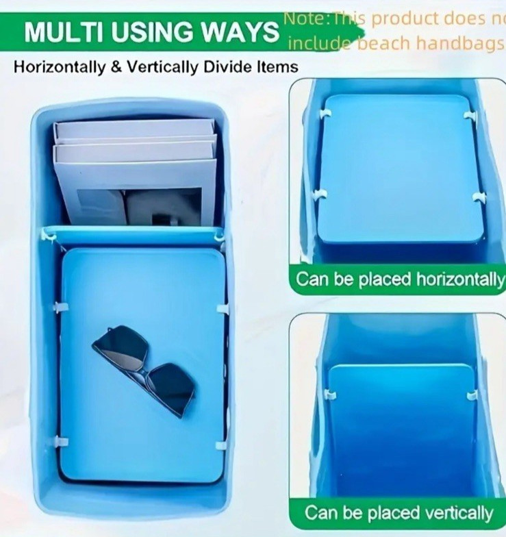 Bogg Bag BLACK Divider Tray for Accessories Tote Bags Help Organizing 9×12
