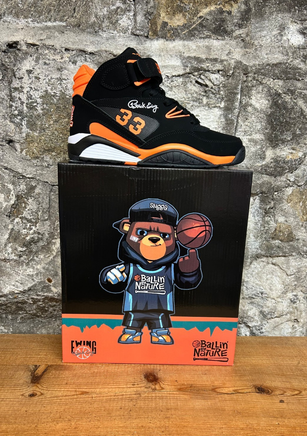 Ewing KROSS x Naughty By Nature 1EWNBN01-118 Black/Orange/White Mens New In Box