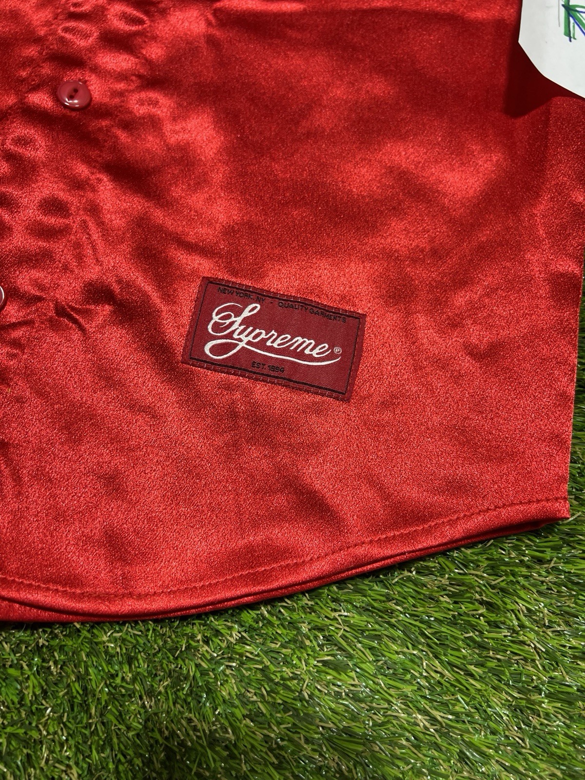 Supreme 1 (One) Satin Jersey Baseball Red S