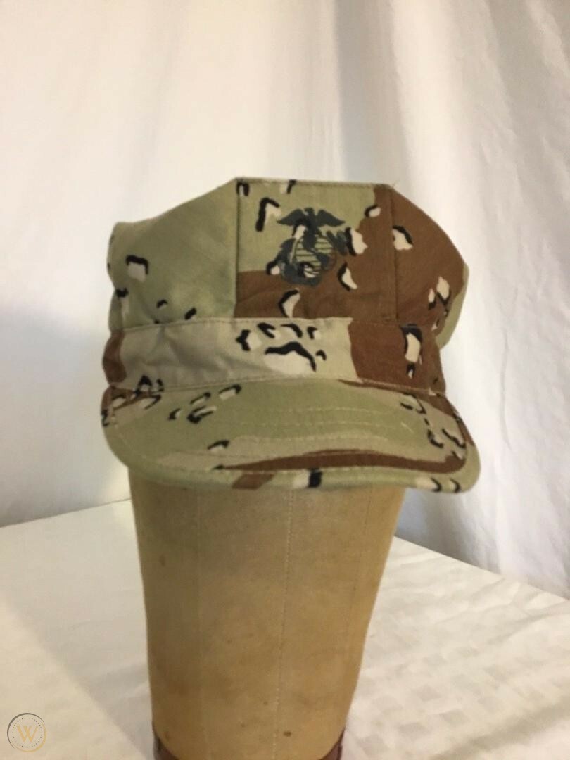 Marine Corps Chocolate Chip 8 Point Cover -USMC 6-Color Desert Utility Hat – USA