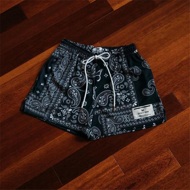 Unisex Mens YoungLA Infamous Bandana Shorts Paisley Pattern Mesh Sport Shorts