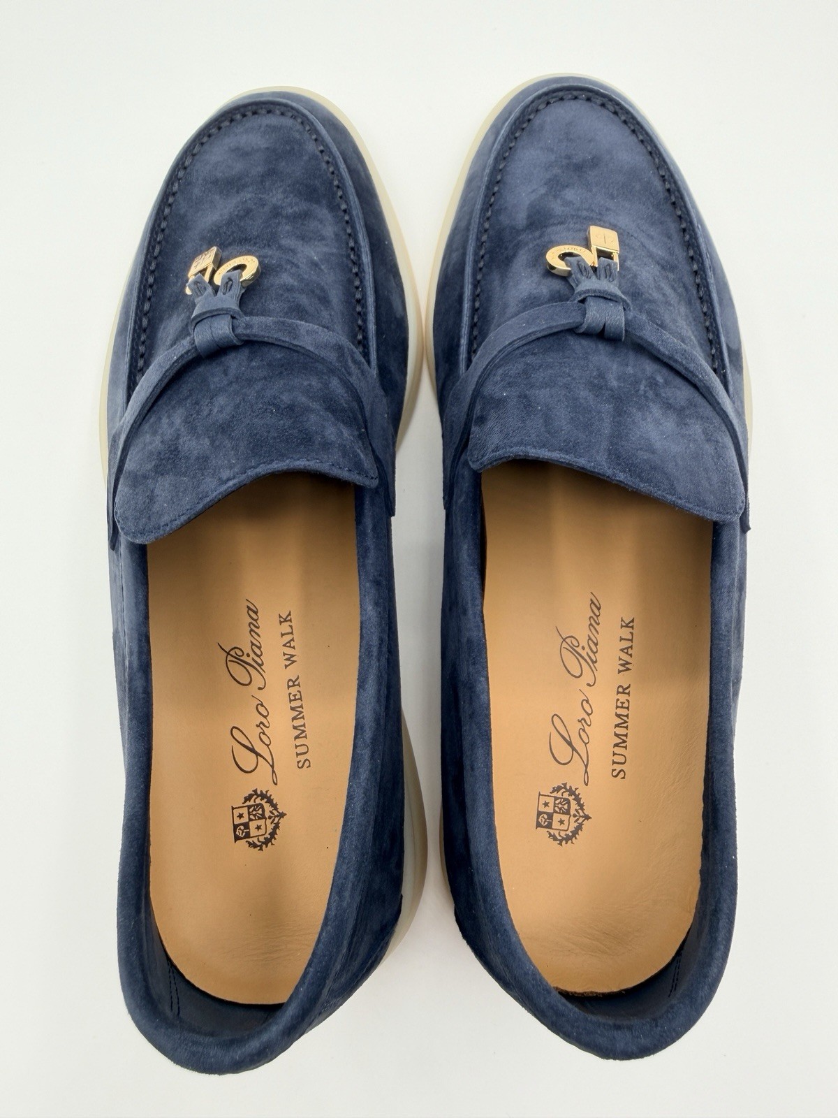 Loro Piana Summer Charm Walk Loafer Women’s EU 37 Midnight Blue Yacht Shoes