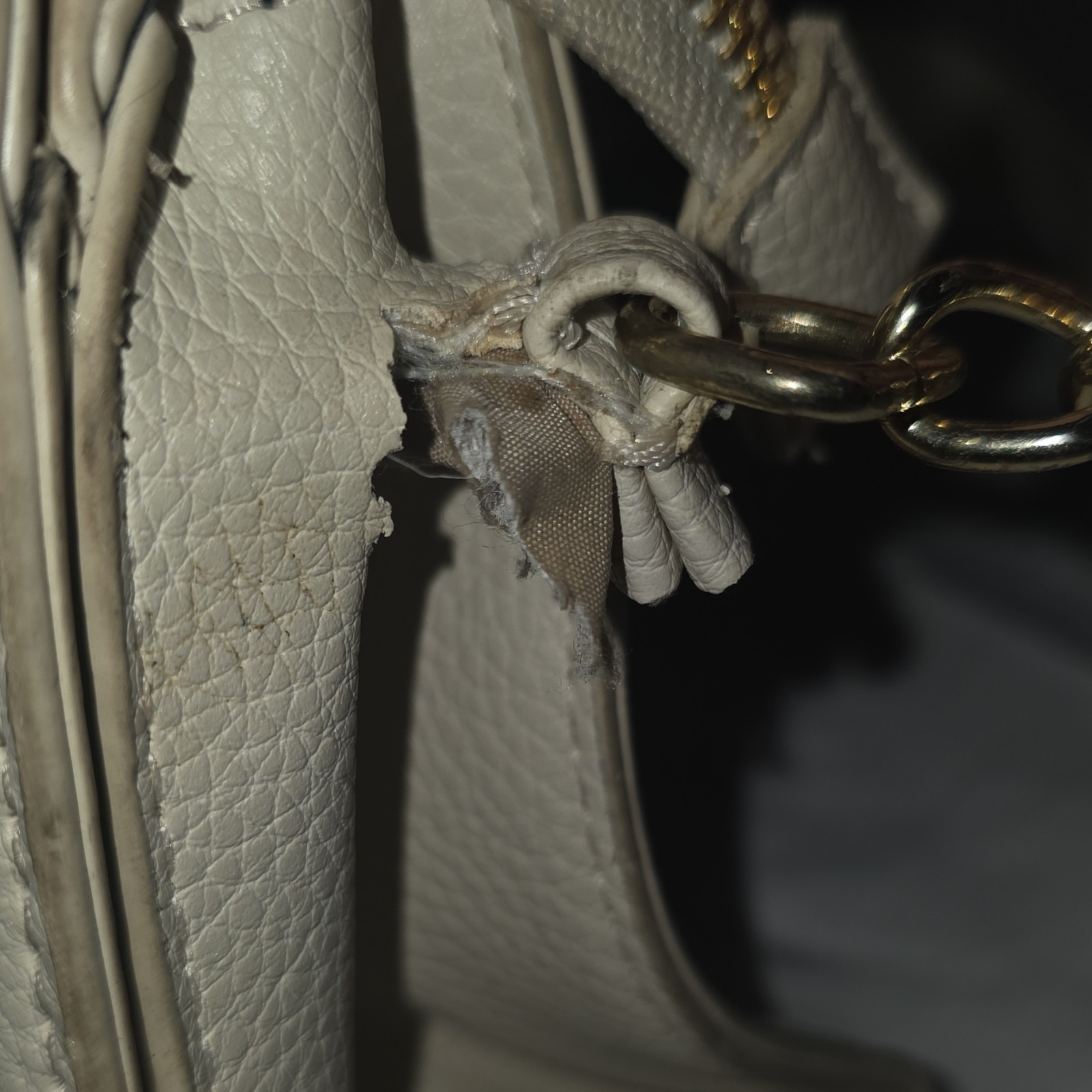 Steve Madden Women’s Small Beige Logo Crossbody Zip/Magnetic Chain Detach Strap