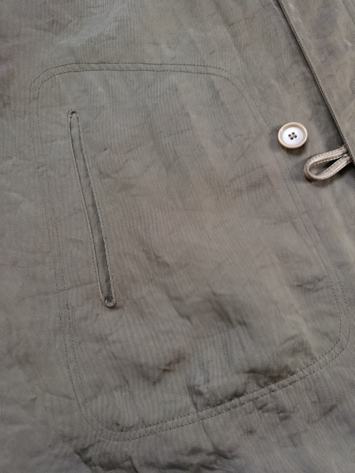 Calvin Klein Collection 2006 Italo Zucchelli Olive Technical Nylon Shell Coat 54