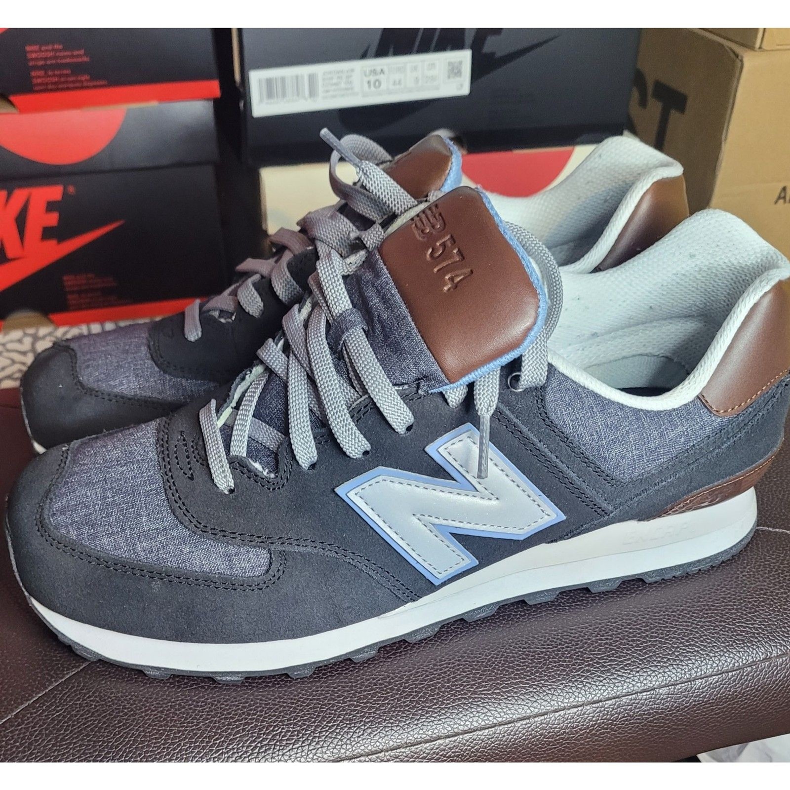 New Balance 501 MZ501NOA Men’s Size 10 Navy Brown ENCAP Sneakers Worn Once