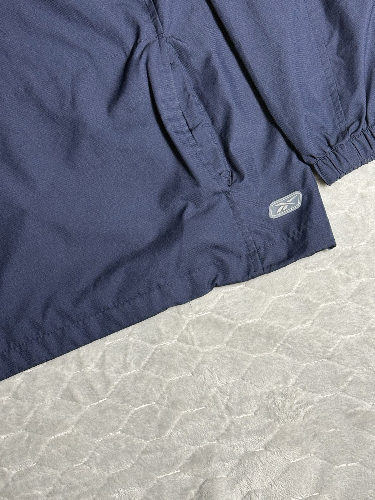 Reebok Mercedes-Benz Quarter Zip Windbreaker Jacket XL Navy Golf Logo