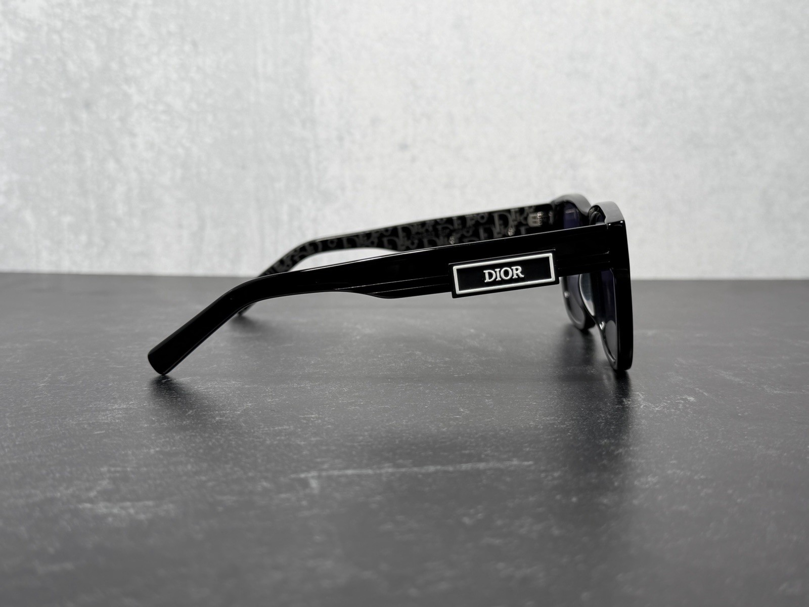 NEW CHRISTIAN DIOR DIORB23 S2F SUNGLASSES BLACK BLUE LOGO LENS B23! SHIPS TODAY!