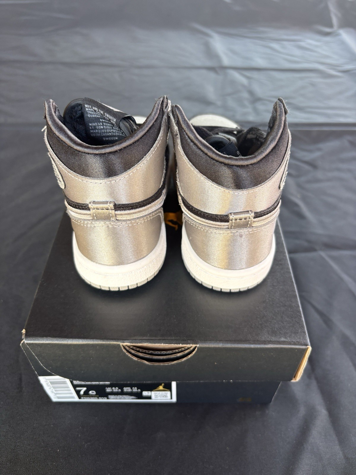 Jordan Air Jordan 1 Mid Kids Sneaker US 7C Black/Gray Mid Top Leather FD5305-010