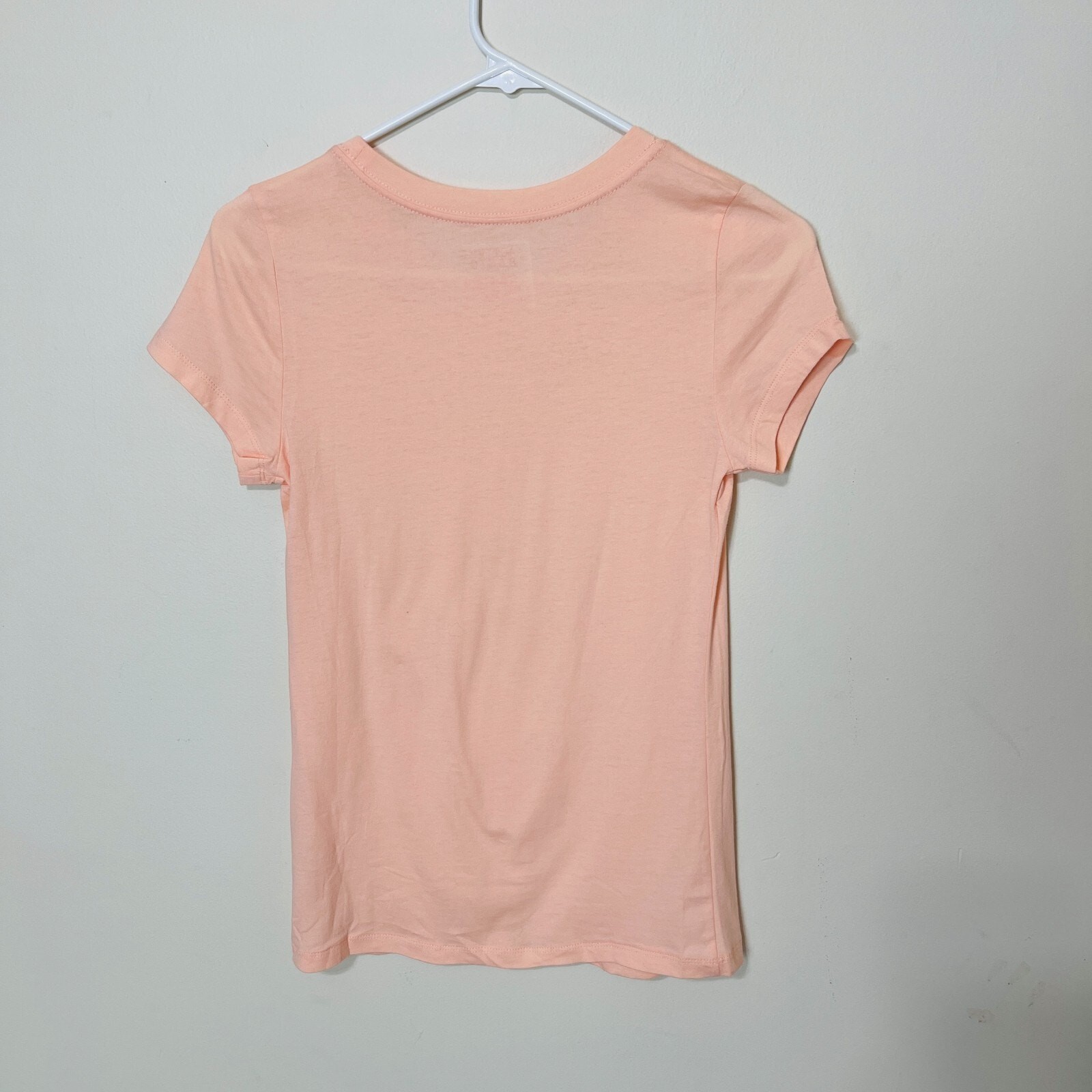 ACTIVE BASIC Round Neck Short Sleeve Basic Top Women Color Coral Medium