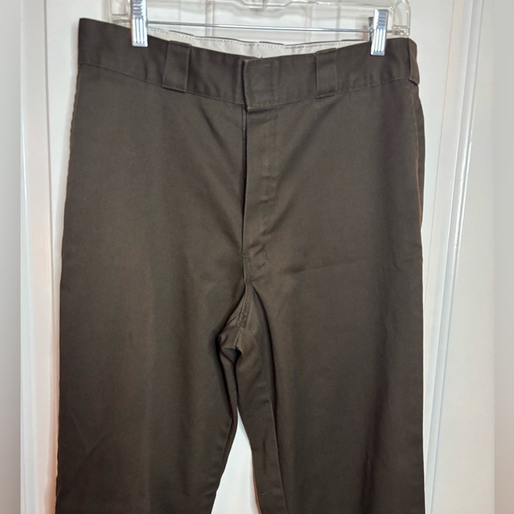 EUC DICKIES 874 Original Fit Men’s Brown Straight-Leg Chinos 34×36