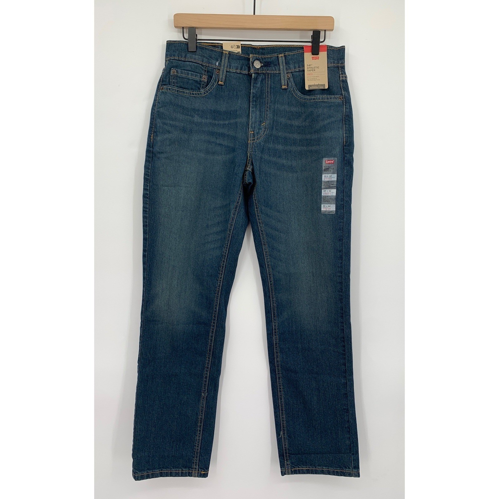 Levis 541 Jeans Mens 30×32 Blue Athletic Taper Stretch Denim Pants NEW