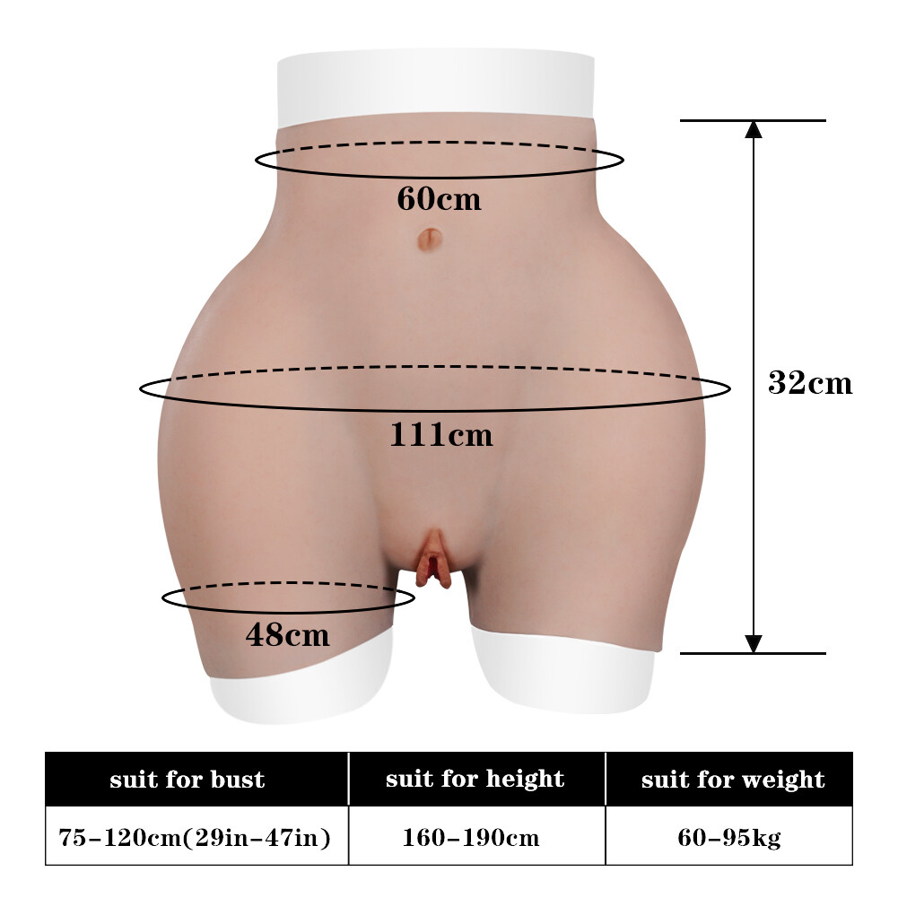 Realistic Silicone Fake Vagina Panty Hip Buttock Shaping Pants For Crossdresser