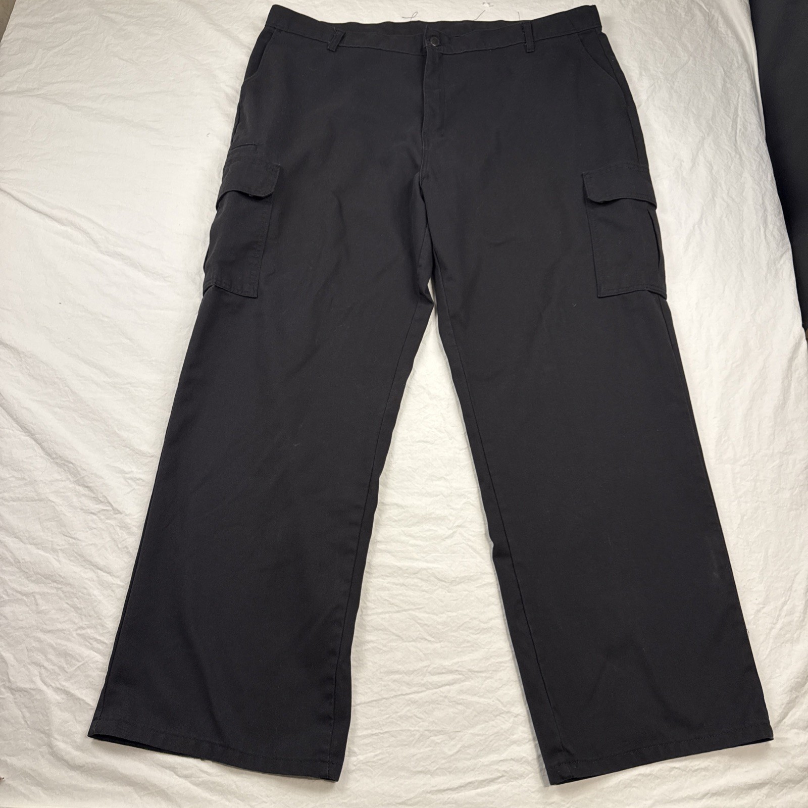 Genuine Dickies Cargo Work Pant Mens 44/32 Black Flex Regular Fit GP338BK
