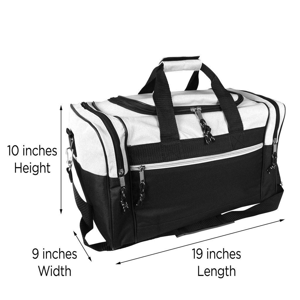 DALIX 17″ Duffel Bag Bag Sport Travel Carry-On Workout Gym Medium Size