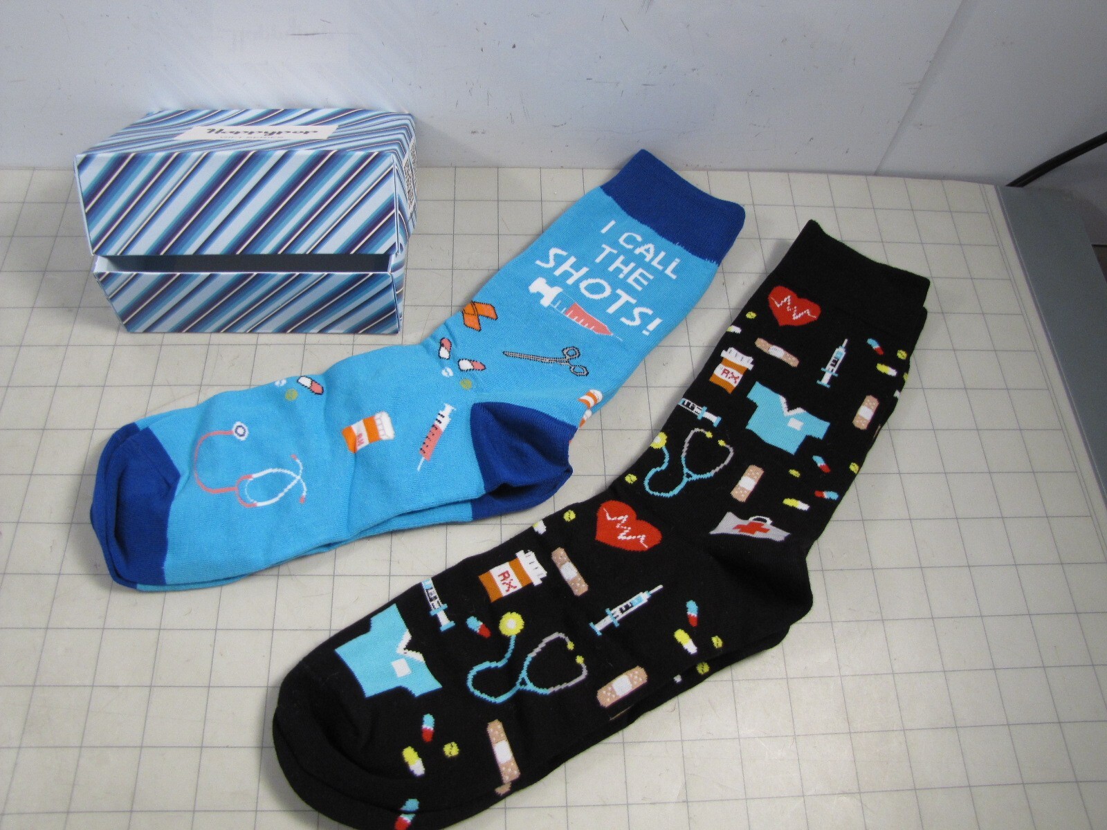 2-pack Happypop Novelty Medical Doctor DR Themed Socks Men’s Size Medium NEW