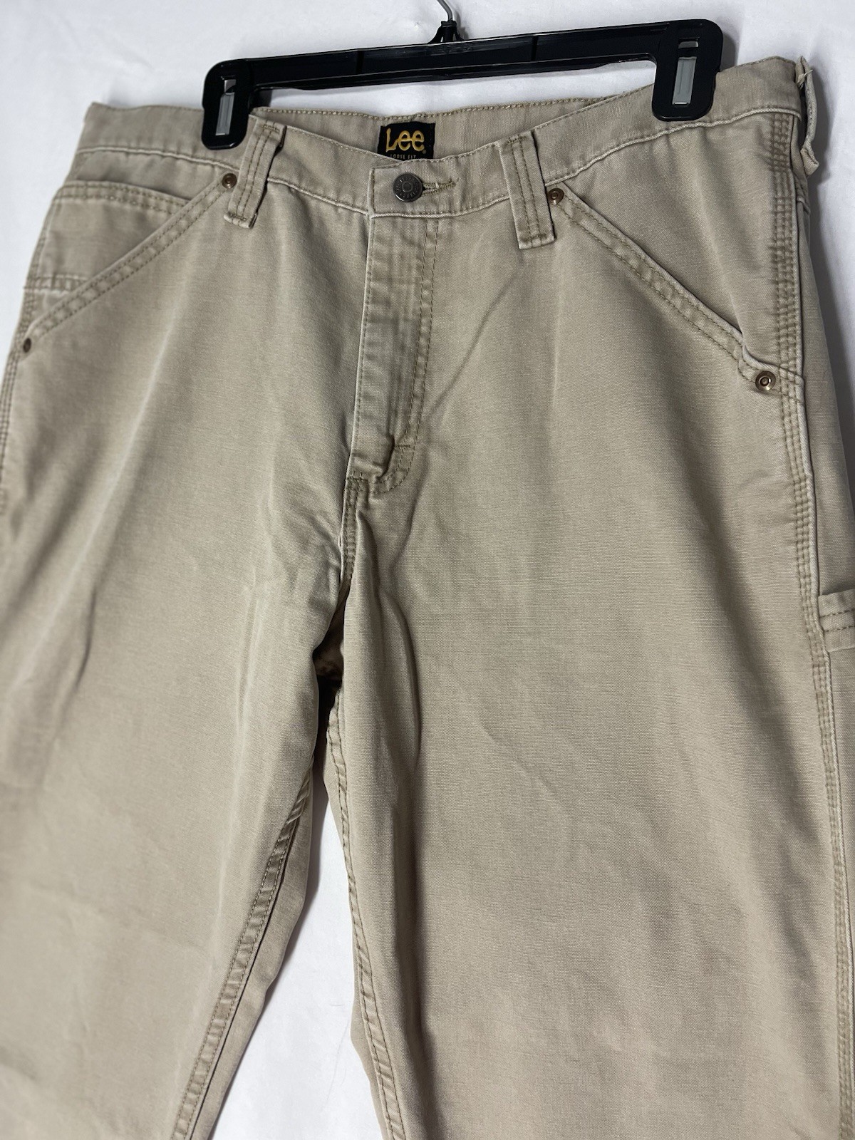 Lee Carpenter Workwear Loose Fit Pants Men’s Size 34×34 Beige Khaki